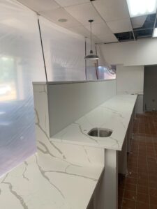 quartz calcatta raza installation