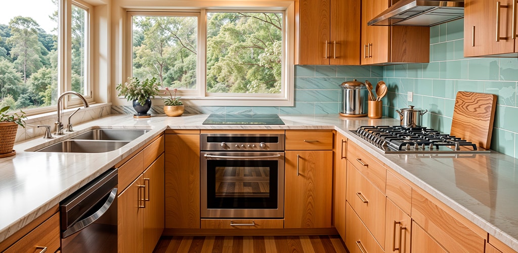 small kitchen countertop